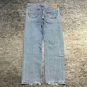 Levi's 505 Jeans Mens 36x32 Blue Denim‎ Distressed
